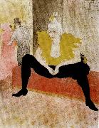 Henri  Toulouse-Lautrec The Seated Clowness oil painting